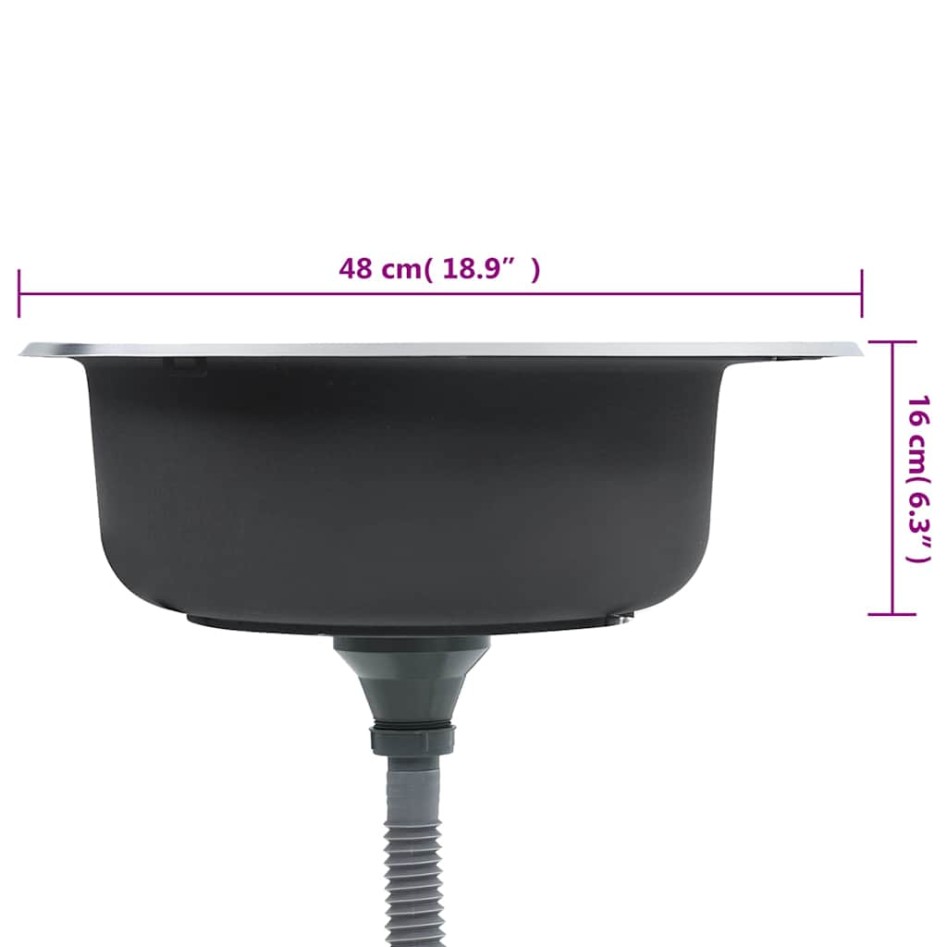 Fregadero de cocina con colador y sifón de acero