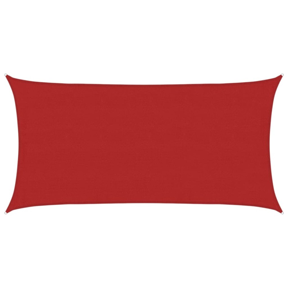 Toldo de vela rojo HDPE 160 g/m² 4x7