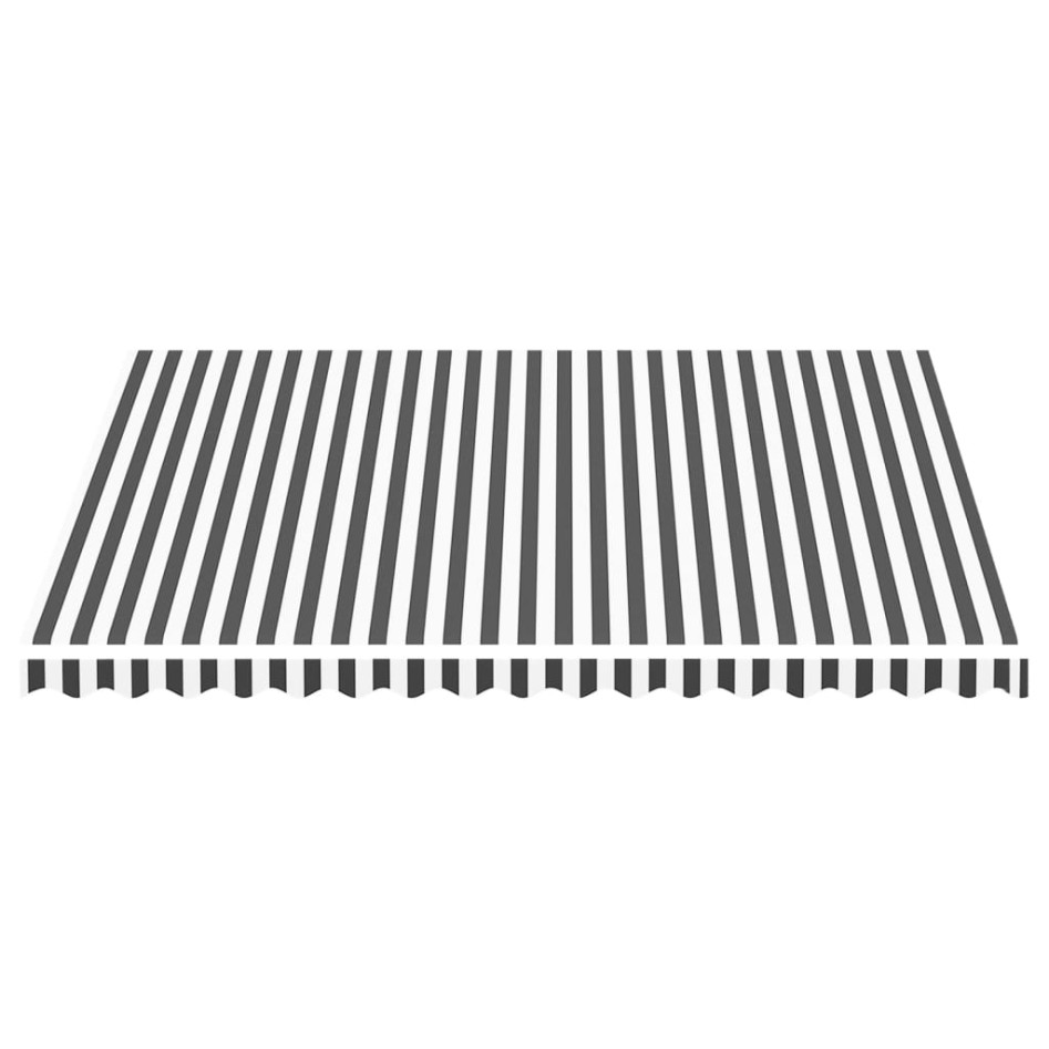 Tela de repuesto para toldo gris antracita y blanco 4x3,5