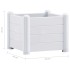 Arriate de jardín PP blanco 43x43x35