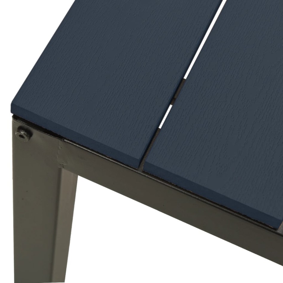 Banco de jardín acero y WPC negro 110