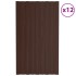 Panel para tejado acero galvanizado marrón 12 unidades 80x45