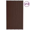 Panel para tejado acero galvanizado marrón 12 unidades 80x45 cm