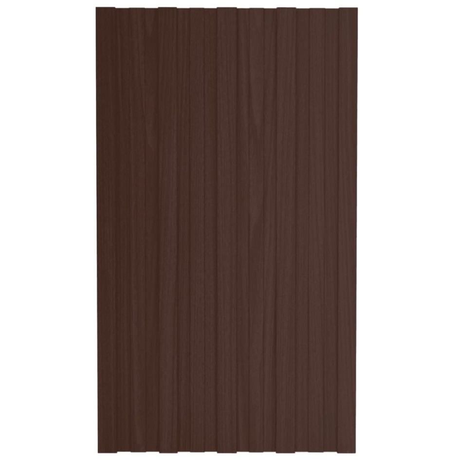 Panel para tejado acero galvanizado marrón 12 unidades 80x45