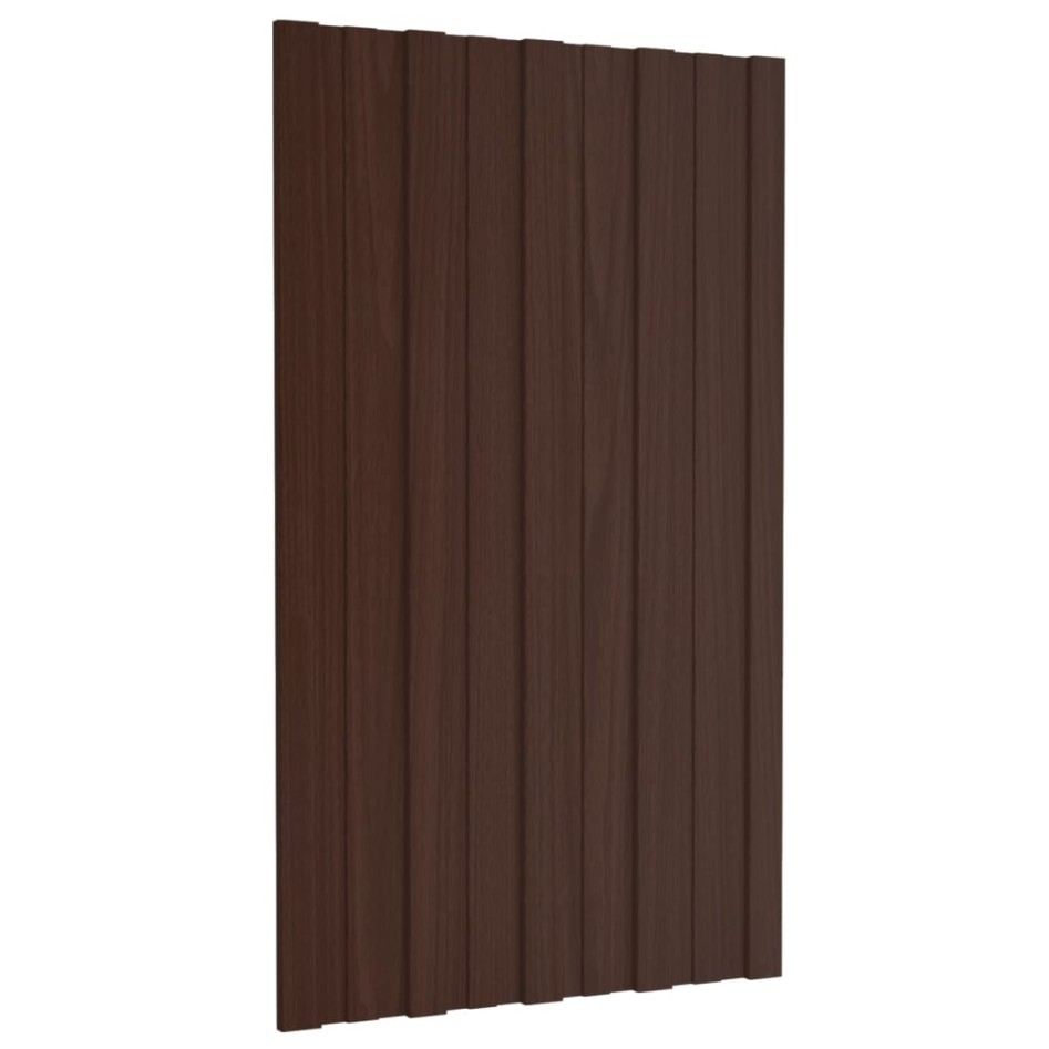 Panel para tejado acero galvanizado marrón 12 unidades 80x45