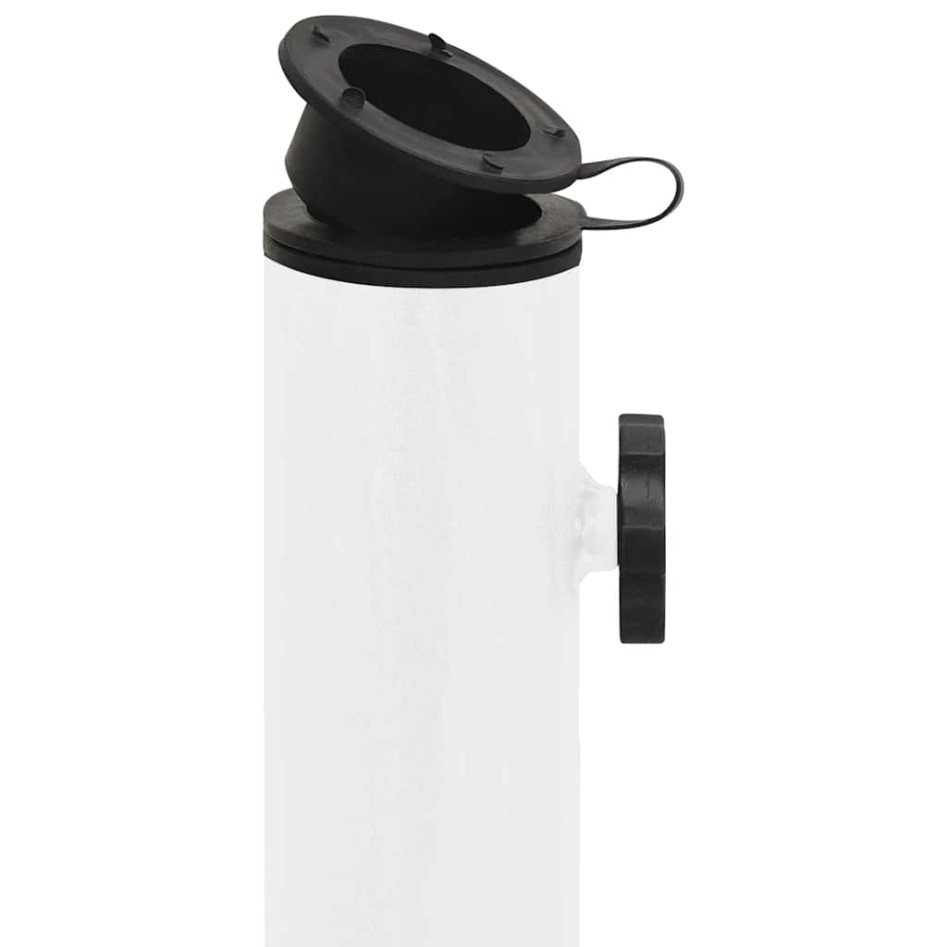 Base de sombrilla de hierro fundido blanco 44x44x31