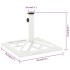 Base de sombrilla de hierro fundido blanco 44x44x31