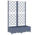 Jardinera con enrejado PP azul gris 80x40x121,5