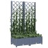 Jardinera con enrejado PP azul gris 80x40x121,5