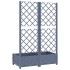 Jardinera con enrejado PP azul gris 80x40x121,5