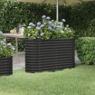 Jardinera arriate acero recubierto polvo antracita 114x40x68 cm