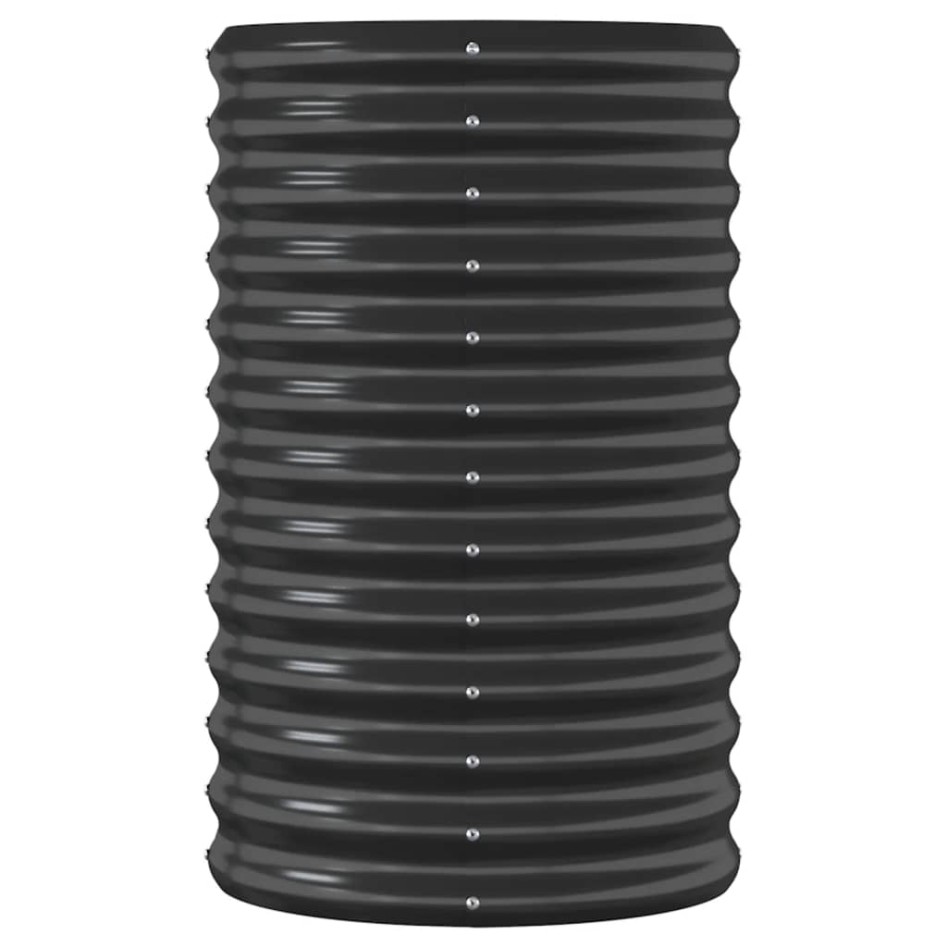 Jardinera arriate acero recubierto polvo antracita 114x40x68