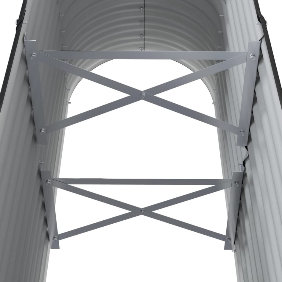 Jardinera arriate acero recubierto polvo antracita 114x40x68