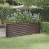 Jardinera arriate acero recubrimiento polvo marrón 224x40x68