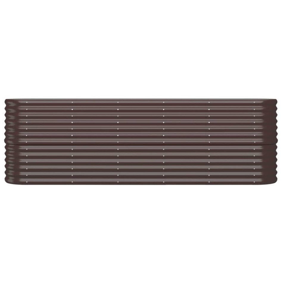 Jardinera arriate acero recubrimiento polvo marrón 224x40x68
