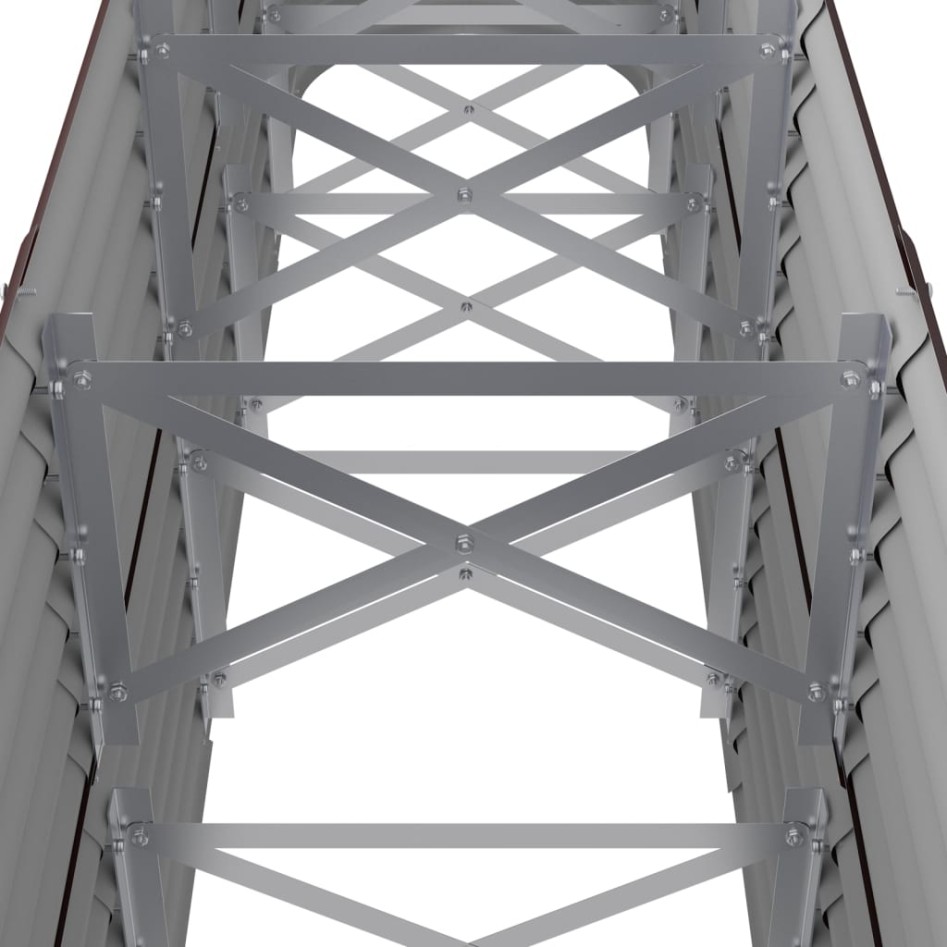 Jardinera arriate acero recubrimiento polvo marrón 224x40x68