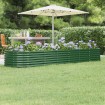 Jardinera arriate acero recubrimiento polvo verde 296x80x36 cm