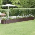 Jardinera arriate acero recubrimiento polvo marrón 440x80x36