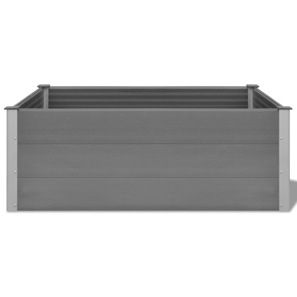 Arriate de WPC gris 150x100x54