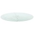Tablero de mesa diseño mármol vidrio templado blanco Ø80x1
