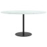 Tablero de mesa diseño mármol vidrio templado blanco Ø80x1