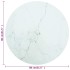 Tablero de mesa diseño mármol vidrio templado blanco Ø80x1