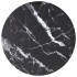 Tablero de mesa diseño mármol vidrio templado negro Ø90x1