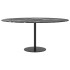Tablero de mesa diseño mármol vidrio templado negro Ø90x1