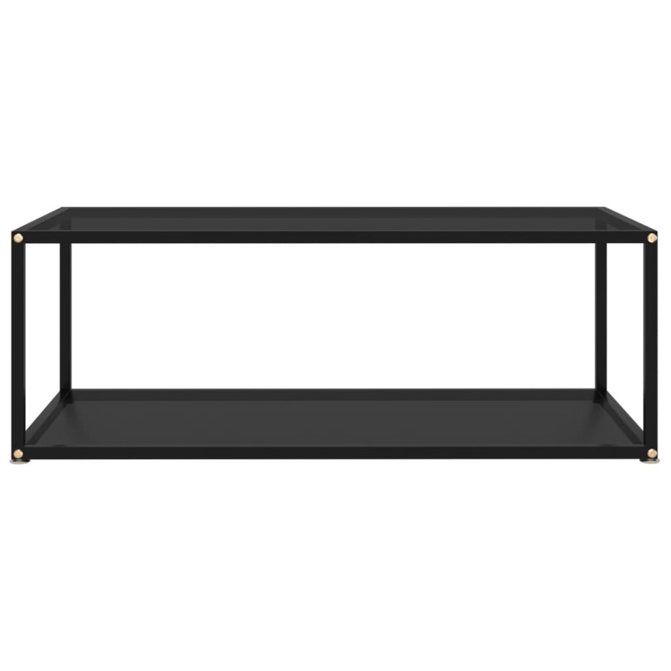 Mesa de centro vidrio templado negro 100x50x35