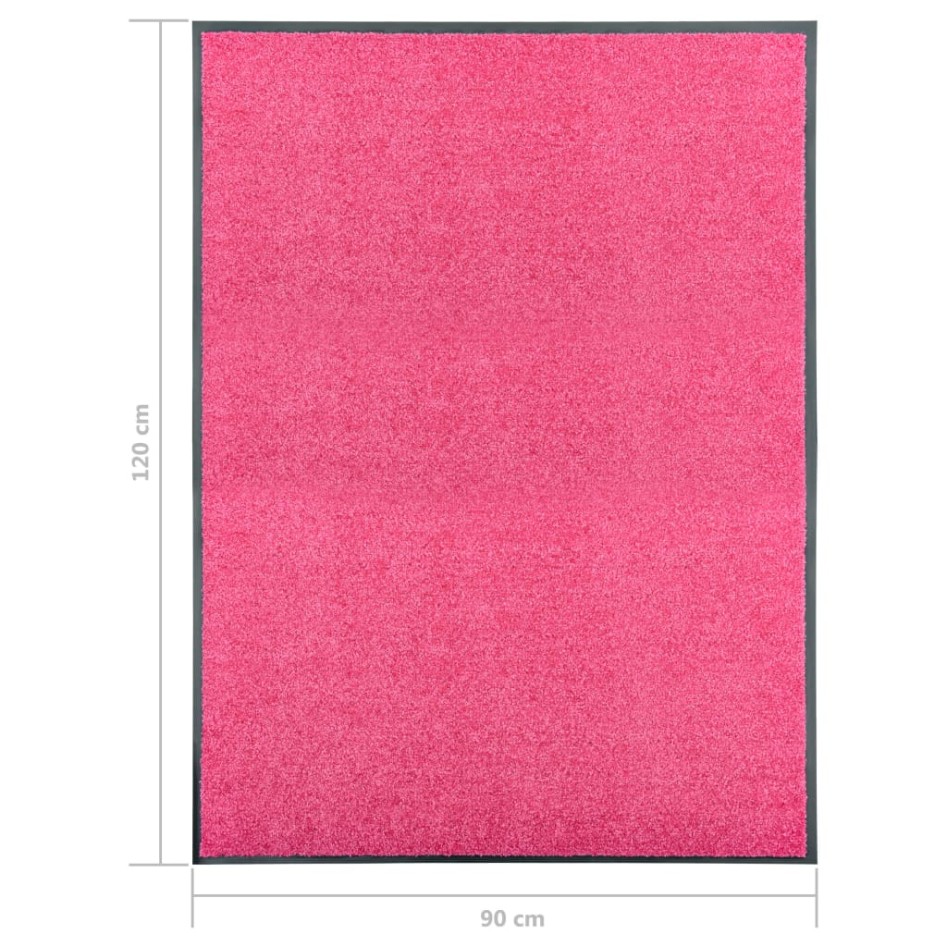 Felpudo lavable rosa 90x120