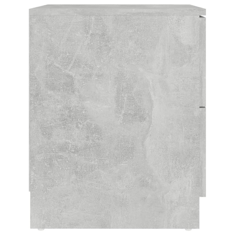 Mesita de noche madera de ingeniería gris hormigón 40x40x50