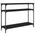 Mesa consola madera de ingeniería negra 100x29x75