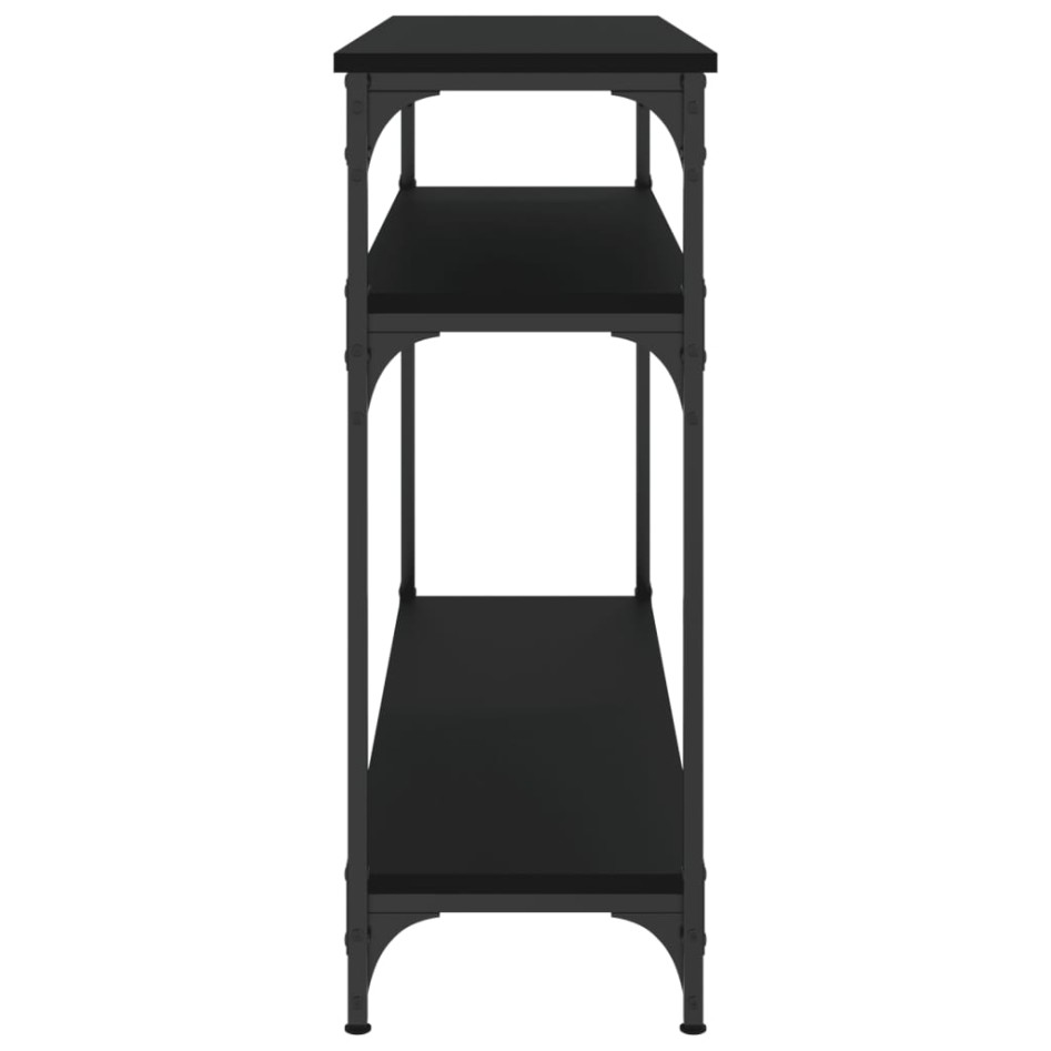 Mesa consola madera de ingeniería negra 100x29x75