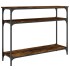 Mesa consola madera de ingeniería roble ahumado 100x29x75
