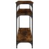 Mesa consola madera de ingeniería roble ahumado 100x29x75