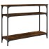 Mesa consola madera de ingeniería roble ahumado 100x29x75