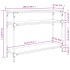 Mesa consola madera de ingeniería roble ahumado 100x29x75