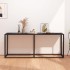 Mesa consola vidrio templado mármol negro 180x35x75,5
