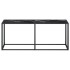Mesa consola vidrio templado mármol negro 180x35x75,5