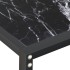 Mesa consola vidrio templado mármol negro 180x35x75,5