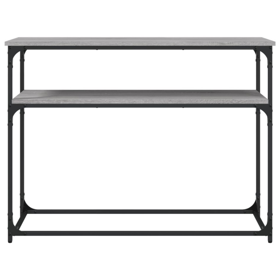 Mesa consola madera de ingeniería gris Sonoma 100x35,5x75