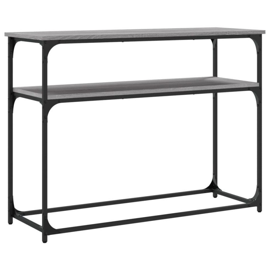 Mesa consola madera de ingeniería gris Sonoma 100x35,5x75