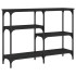 Mesa consola madera de ingeniería negra 102x29x75