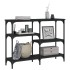 Mesa consola madera de ingeniería negra 102x29x75