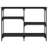 Mesa consola madera de ingeniería negra 102x29x75
