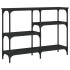 Mesa consola madera de ingeniería negra 102x29x75