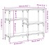 Mesa consola madera de ingeniería negra 102x29x75