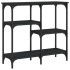 Mesa consola madera de ingeniería negra 80x29x75