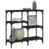 Mesa consola madera de ingeniería negra 80x29x75
