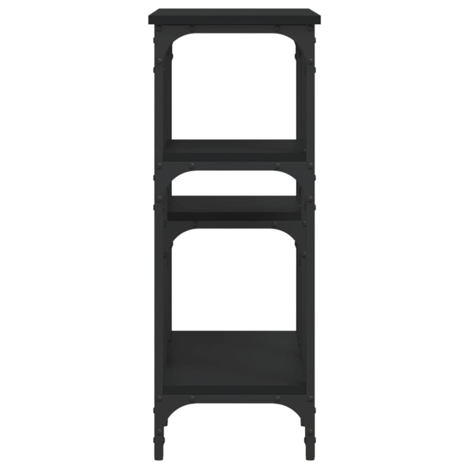 Mesa consola madera de ingeniería negra 80x29x75